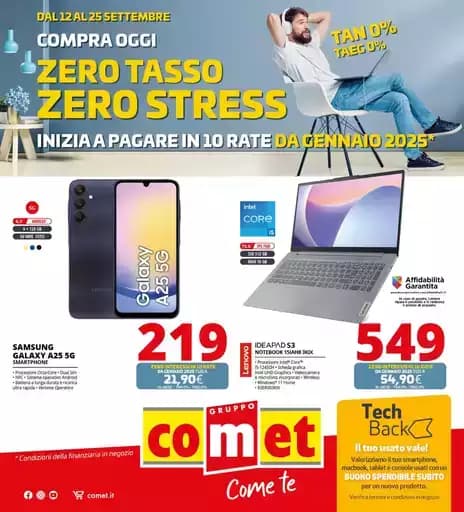 Zero tasso Zero stress da Comet!