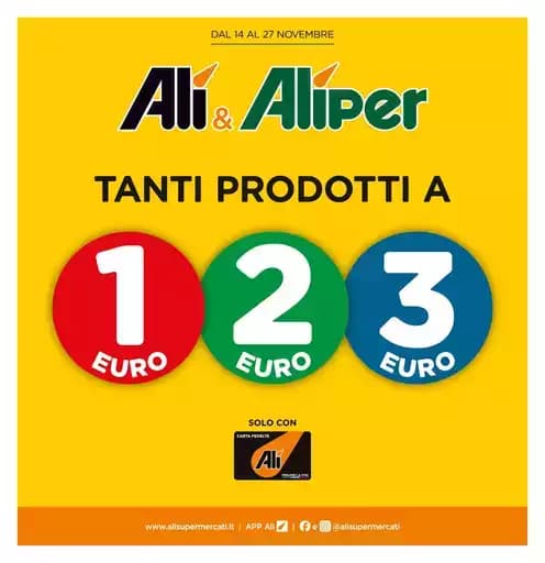 Prezzi 1,2,3€